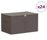 vidaXL Aufbewahrungsbox 24 pcs Grau 55 x 35 x 32 cm Vliesstoff