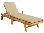 vidaXL Sonnenliege 100% Polyester mit solidem Teak