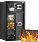 VEVOR Safe Tresor mit feuerfester Geldtasche, Doppelt&uuml;ren-Safe 7,2 Kubikfu_, 2