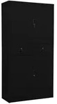 vidaXL B&uuml;roschrank Schwarz 90x40x180 cm Stahl