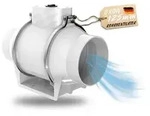 Turboventilator Rohrventilator 125mm L&uuml;fter leise f&uuml;r Growbox Grow Zelt...