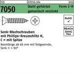 Blechschraube ISO 7050 SEKO Spitze/PH 4,8x60 -C-H Stahl geh.galv.verz. 250St.