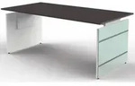 Schreibtisch Aveto Wangengestell 180x80x68-76cm h&ouml;henverstellbar anthrazit