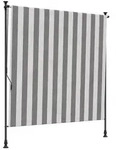 vidaXL Outdoor Rollo Anthrazit und Wei&szlig; 150 x 270 cm