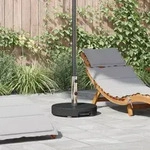 vidaXL Rollender Sonnenschirmst&auml;nder mit Griff Schwarzer Granit 29 kg Rund