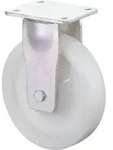Bockrolle 100mm RR110.B15Platte,Kst.wei&szlig;,KL RR110.B15.101