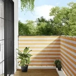 vidaXL Balkon-Sichtschutz Gelb und Wei&szlig; Gestreift 120x1000 cm