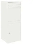vidaXL Paketdrop-Box mit Speicher mit T&uuml;r Wei&szlig; 41 x 38 x 103 cm Stahl