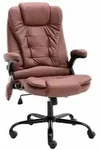 vidaXL B&uuml;rostuhl mit Massagefunktion Hellbraun Wildleder-Optik