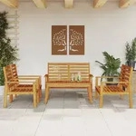 vidaXL 5-tlg. Garten-Lounge-Set Massivholz Akazie