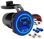 Offgridtec USB-Doppelsteckdose 12V /24V 18W USB-A + 65W USB-C Steckdose