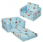 VEVOR Kindersofa 2 in 1 umwandelbares Kindersofa zum Liegestuhl, ausklappbarer