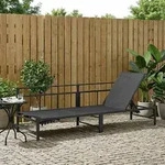 vidaXL Sonnenliege Schwarz 200 x 62 x 59,5 cm Textilene
