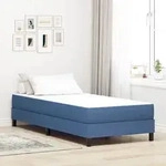 vidaXL Taschenfederkernmatratze Blau Mittelhart 90x200x20 cm Stoff