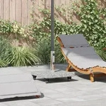 vidaXL Rollbasis f&uuml;r Stangen &Oslash;38/48mm Graue Granit 30 kg Quadratisch