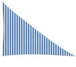 vidaXL Sonnensegel Blau und Wei&szlig; 3 x 4 x 5 m HDPE