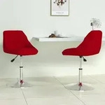 vidaXL Esszimmerst&uuml;hle 2 Stk. Drehbar Weinrot Samt