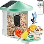 VEVOR Intelligenter Vogelfutterspender mit Kamera, 2K HD KI identifiziert &uuml;ber