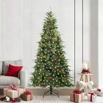 vidaXL K&uuml;nstlicher klappbarer Weihnachtsbaum Gr&uuml;n 240 cm PE und PVC