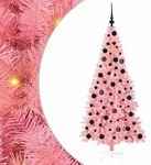 vidaXL Weihnachtsbaum mit 300 LEDs mit St&auml;nder Rosa 180 cm PVC