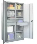Schwerlastschrank m.T&uuml;renH1950xB1040xT630 mm 6 FB,SL je 2x75,125,175mmRAL 7035