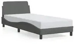 vidaXL Bettgestell Dover Dunkelgrau 90x190 cm Stoff