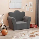 vidaXL Kindersofa Anthrazit Weich Pl&uuml;sch