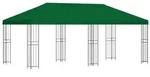 vidaXL Pavillon mit Seitenw&auml;nden 6 x 3 m Gr&uuml;n Polyester und Stahl 190