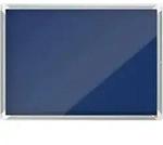 Schaukasten Premium Plus Innenbereich 8xA4 Filz Klappt&uuml;r Glas blau