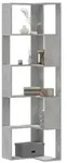 vidaXL Eck-B&uuml;cherregal 5 B&ouml;den Betongrau 50x50x179 cm Holzwerkstoff