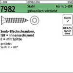 Senkblechschraube DIN 7982 ISR/Spitze 6,3x100 -C-T30 Stahl galv.verz. 250St.