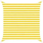 vidaXL Sonnensegel Gelb und Wei&szlig; 2,5 x 2,5 m 100 % Polyester Oxford