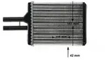 W&auml;rmetauscher Innenraumheizung Alu 205 mm - 181 mm MAHLE f&uuml;r u.a. OPEL VECTRA