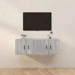 vidaXL TV-Wandschr&auml;nke 2 Stk. Grau Sonoma 57x34,5x40 cm