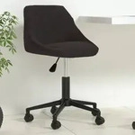vidaXL B&uuml;rostuhl Drehbar Schwarz Samt