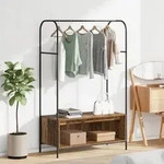 vidaXL Kleiderst&auml;nder mit Ablagen Altholz 100x44x160 cm