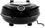 Mulex Steinbackofen mit 5 Temperaturstufen, 1200 W - Pizzastein &oslash;30 cm, Schwarz