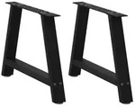 vidaXL Couchtischbeine A-Form 2 Stk. Schwarz 60x(42-43) cm Stahl