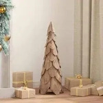 vidaXL Weihnachtsbaum mit St&auml;nder Braun 80 cm Massivholz Teak