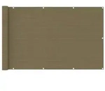 vidaXL Balkon-Sichtschutz Taupe 120x400 cm HDPE