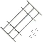 vidaXL Fenstergitter Verstellbar mit 3 Querst&auml;ben 700-1050 mm