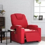 vidaXL Massagesessel Elektrisch Rot Kunstleder