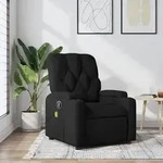 vidaXL Massage-Relaxsessel, schwarzer Stoff