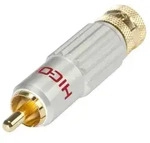 HICON Cinch / RCA mit Pressspangen-Verriegelung, 2-pol , Metall-,