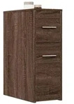vidaXL Badschrank Schmal mit Rollen Eichen-Optik Holzwerkstoff