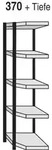 Eckregalfeld Stora 100 HxBxT 190x97x60cm 5 B&ouml;den ohne R&uuml;ckwand...