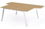 Mehrfacharbeitstisch Blanca L-Form BxTxH 160x163x240x73cm Gestell verchromt...