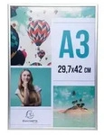 Exacompta 12x Fotorahmen A3 aus Aluminium, Exacryl - Kristall - 83758D
