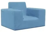 vidaXL Kindersofa Blau Weich Pl&uuml;sch