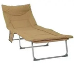 vidaXL Klappbare Sonnenliege mit Kissen Beige